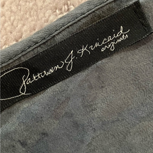 Patterson j Kincaid grey / white spaghetti strap tank top. Oversized. Silk! - Picture 3 of 7